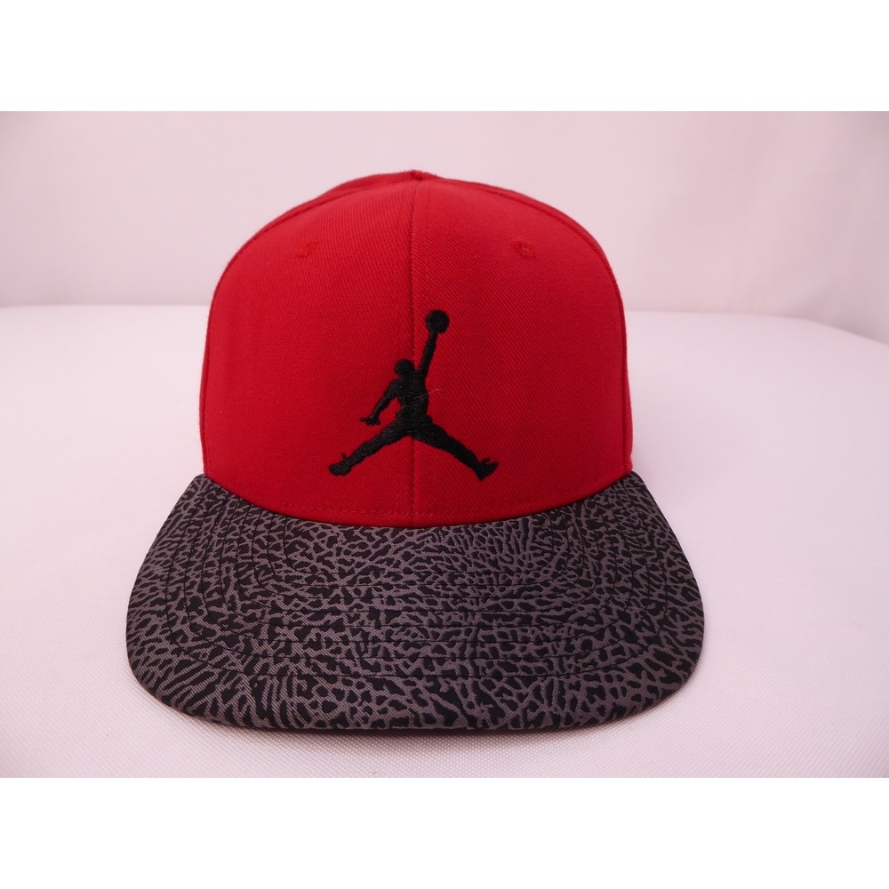 Jordan Jumpman Red Black Grey Kid's Snapback Baseball Hat Cap